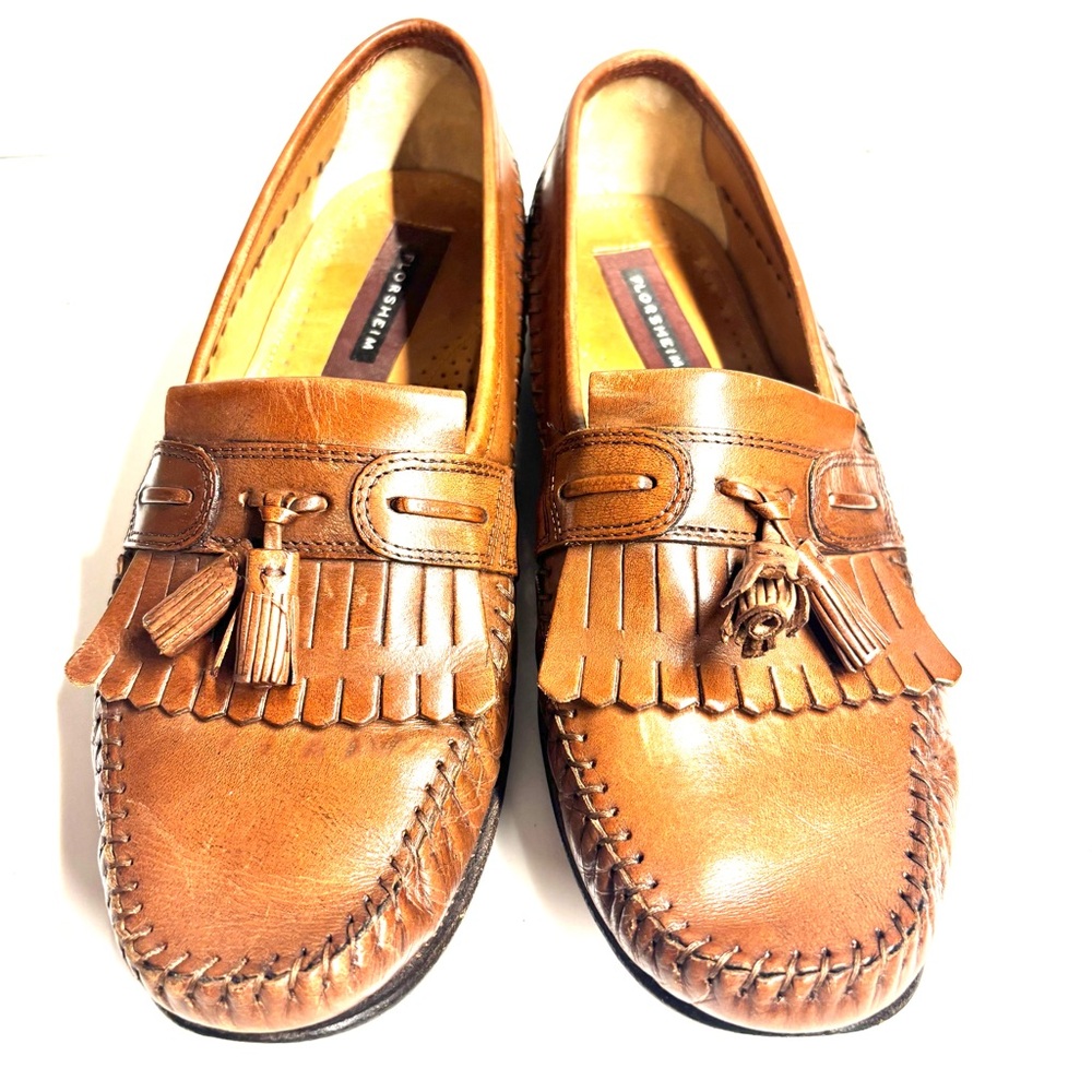 Men's Dress Shoes Florsheim 10.5 D Tassel Nappa  Leather Cognac Brown